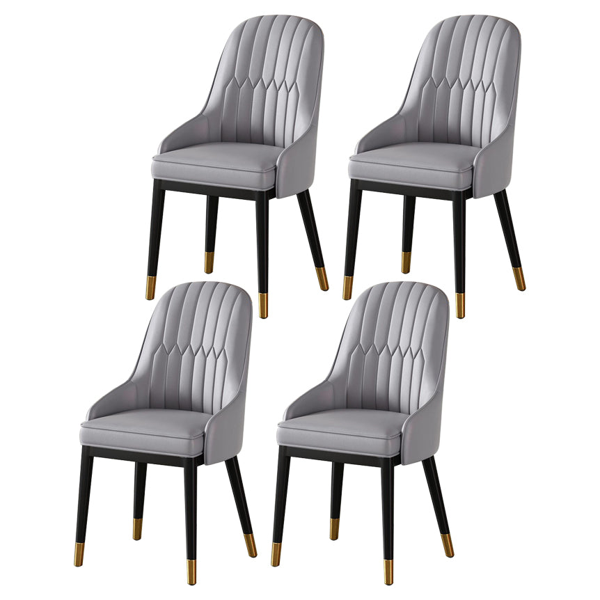 Scandinavian Metal Arm Chair Parsons Chair Dining Room Home Side Chair Grey 4 Piece Set Clearhalo ' kitchen&dining_furn' 'Dining Chairs' 'Dining Tables & Seating' 'dining_chair' 'furn' 'furn_dining_chair' 'Furniture' 'furniture_dining_chair' 'Kitchen & Dining Furniture' 'kitchen' 3541824