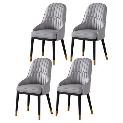 Scandinavian Metal Arm Chair Parsons Chair Dining Room Home Side Chair Grey 4 Piece Set Clearhalo ' kitchen&dining_furn' 'Dining Chairs' 'Dining Tables & Seating' 'dining_chair' 'furn' 'furn_dining_chair' 'Furniture' 'furniture_dining_chair' 'Kitchen & Dining Furniture' 'kitchen' 3541824