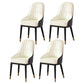 Scandinavian Metal Arm Chair Parsons Chair Dining Room Home Side Chair Off-White 4 Piece Set Clearhalo ' kitchen&dining_furn' 'Dining Chairs' 'Dining Tables & Seating' 'dining_chair' 'furn' 'furn_dining_chair' 'Furniture' 'furniture_dining_chair' 'Kitchen & Dining Furniture' 'kitchen' 3541835