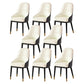 Scandinavian Metal Arm Chair Parsons Chair Dining Room Home Side Chair Off-White 8 Piece Set Clearhalo ' kitchen&dining_furn' 'Dining Chairs' 'Dining Tables & Seating' 'dining_chair' 'furn' 'furn_dining_chair' 'Furniture' 'furniture_dining_chair' 'Kitchen & Dining Furniture' 'kitchen' 3541837