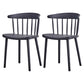Contemporary Style Plastic Dining Armchair Windsor Back Side Chair for Home Black 2 Piece Set Clearhalo ' kitchen&dining_furn' 'Dining Chairs' 'Dining Tables & Seating' 'dining_chair' 'furn' 'furn_dining_chair' 'Furniture' 'furniture_dining_chair' 'Kitchen & Dining Furniture' 'kitchen' 3541842