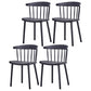 Contemporary Style Plastic Dining Armchair Windsor Back Side Chair for Home Black 4 Piece Set Clearhalo ' kitchen&dining_furn' 'Dining Chairs' 'Dining Tables & Seating' 'dining_chair' 'furn' 'furn_dining_chair' 'Furniture' 'furniture_dining_chair' 'Kitchen & Dining Furniture' 'kitchen' 3541844