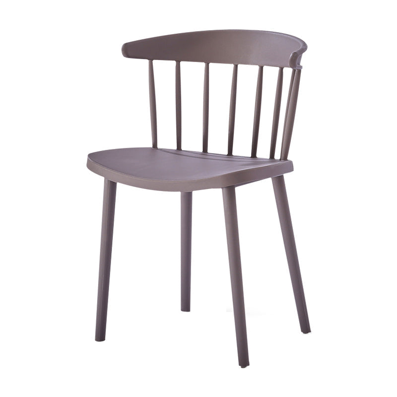 Contemporary Style Plastic Dining Armchair Windsor Back Side Chair for Home Grey 1 Piece Clearhalo ' kitchen&dining_furn' 'Dining Chairs' 'Dining Tables & Seating' 'dining_chair' 'furn' 'furn_dining_chair' 'Furniture' 'furniture_dining_chair' 'Kitchen & Dining Furniture' 'kitchen' 3541846