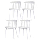 Contemporary Style Plastic Dining Armchair Windsor Back Side Chair for Home White 4 Piece Set Clearhalo ' kitchen&dining_furn' 'Dining Chairs' 'Dining Tables & Seating' 'dining_chair' 'furn' 'furn_dining_chair' 'Furniture' 'furniture_dining_chair' 'Kitchen & Dining Furniture' 'kitchen' 3541856