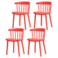 Contemporary Style Plastic Dining Armchair Windsor Back Side Chair for Home Red 4 Piece Set Clearhalo ' kitchen&dining_furn' 'Dining Chairs' 'Dining Tables & Seating' 'dining_chair' 'furn' 'furn_dining_chair' 'Furniture' 'furniture_dining_chair' 'Kitchen & Dining Furniture' 'kitchen' 3541861