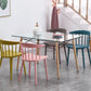 Contemporary Style Plastic Dining Armchair Windsor Back Side Chair for Home Clearhalo ' kitchen&dining_furn' 'Dining Chairs' 'Dining Tables & Seating' 'dining_chair' 'furn' 'furn_dining_chair' 'Furniture' 'furniture_dining_chair' 'Kitchen & Dining Furniture' 'kitchen' 3541865