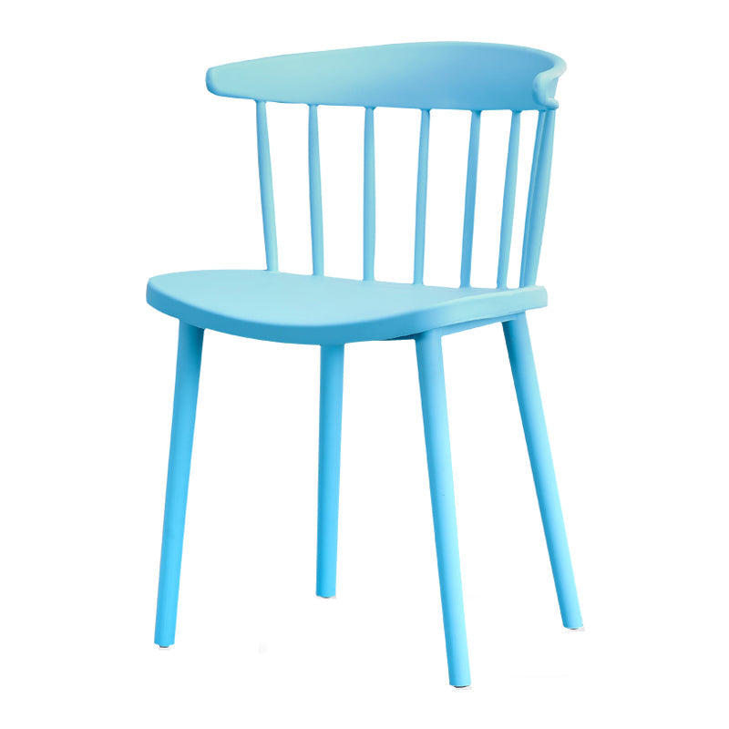 Contemporary Style Plastic Dining Armchair Windsor Back Side Chair for Home Light Blue 1 Piece Clearhalo ' kitchen&dining_furn' 'Dining Chairs' 'Dining Tables & Seating' 'dining_chair' 'furn' 'furn_dining_chair' 'Furniture' 'furniture_dining_chair' 'Kitchen & Dining Furniture' 'kitchen' 3541869