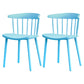 Contemporary Style Plastic Dining Armchair Windsor Back Side Chair for Home Light Blue 2 Piece Set Clearhalo ' kitchen&dining_furn' 'Dining Chairs' 'Dining Tables & Seating' 'dining_chair' 'furn' 'furn_dining_chair' 'Furniture' 'furniture_dining_chair' 'Kitchen & Dining Furniture' 'kitchen' 3541870