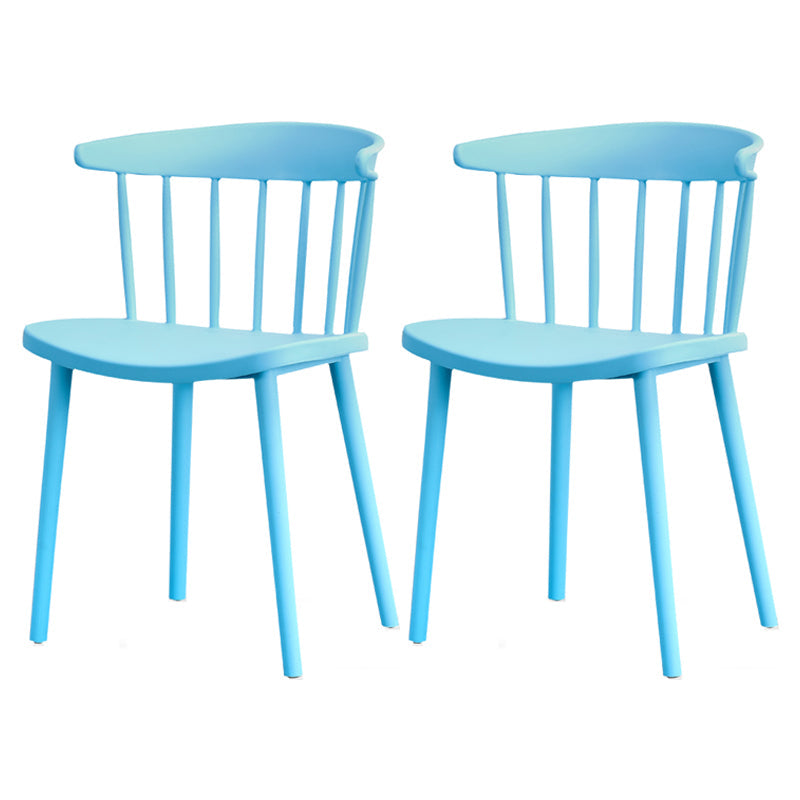 Contemporary Style Plastic Dining Armchair Windsor Back Side Chair for Home Light Blue 2 Piece Set Clearhalo ' kitchen&dining_furn' 'Dining Chairs' 'Dining Tables & Seating' 'dining_chair' 'furn' 'furn_dining_chair' 'Furniture' 'furniture_dining_chair' 'Kitchen & Dining Furniture' 'kitchen' 3541870