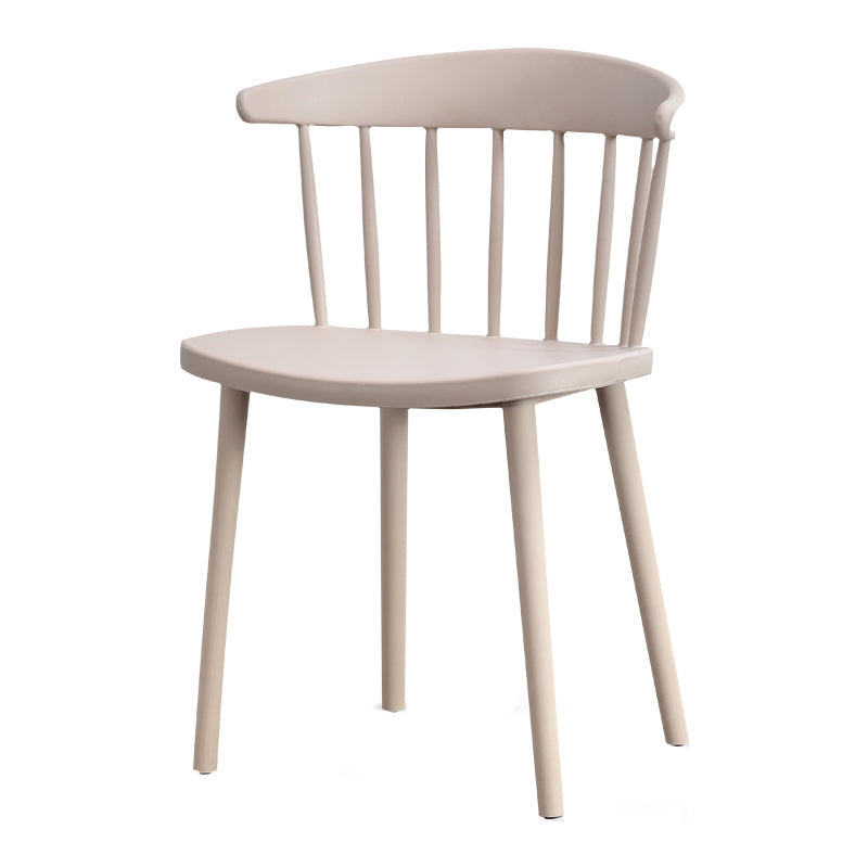 Contemporary Style Plastic Dining Armchair Windsor Back Side Chair for Home Camel 1 Piece Clearhalo ' kitchen&dining_furn' 'Dining Chairs' 'Dining Tables & Seating' 'dining_chair' 'furn' 'furn_dining_chair' 'Furniture' 'furniture_dining_chair' 'Kitchen & Dining Furniture' 'kitchen' 3541872