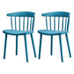 Contemporary Style Plastic Dining Armchair Windsor Back Side Chair for Home Peacock Blue 2 Piece Set Clearhalo ' kitchen&dining_furn' 'Dining Chairs' 'Dining Tables & Seating' 'dining_chair' 'furn' 'furn_dining_chair' 'Furniture' 'furniture_dining_chair' 'Kitchen & Dining Furniture' 'kitchen' 3541879