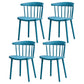 Contemporary Style Plastic Dining Armchair Windsor Back Side Chair for Home Peacock Blue 4 Piece Set Clearhalo ' kitchen&dining_furn' 'Dining Chairs' 'Dining Tables & Seating' 'dining_chair' 'furn' 'furn_dining_chair' 'Furniture' 'furniture_dining_chair' 'Kitchen & Dining Furniture' 'kitchen' 3541880