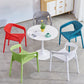 Contemporary Style Multicolor Dining Arm Chair Plastic Stacking Arm Chair Clearhalo ' kitchen&dining_furn' 'Dining Chairs' 'Dining Tables & Seating' 'dining_chair' 'furn' 'furn_dining_chair' 'Furniture' 'furniture_dining_chair' 'Kitchen & Dining Furniture' 'kitchen' 3541885