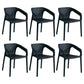 Contemporary Style Multicolor Dining Arm Chair Plastic Stacking Arm Chair Black 6 Piece Set Clearhalo ' kitchen&dining_furn' 'Dining Chairs' 'Dining Tables & Seating' 'dining_chair' 'furn' 'furn_dining_chair' 'Furniture' 'furniture_dining_chair' 'Kitchen & Dining Furniture' 'kitchen' 3541886
