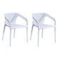 Contemporary Style Multicolor Dining Arm Chair Plastic Stacking Arm Chair White 2 Piece Set Clearhalo ' kitchen&dining_furn' 'Dining Chairs' 'Dining Tables & Seating' 'dining_chair' 'furn' 'furn_dining_chair' 'Furniture' 'furniture_dining_chair' 'Kitchen & Dining Furniture' 'kitchen' 3541894