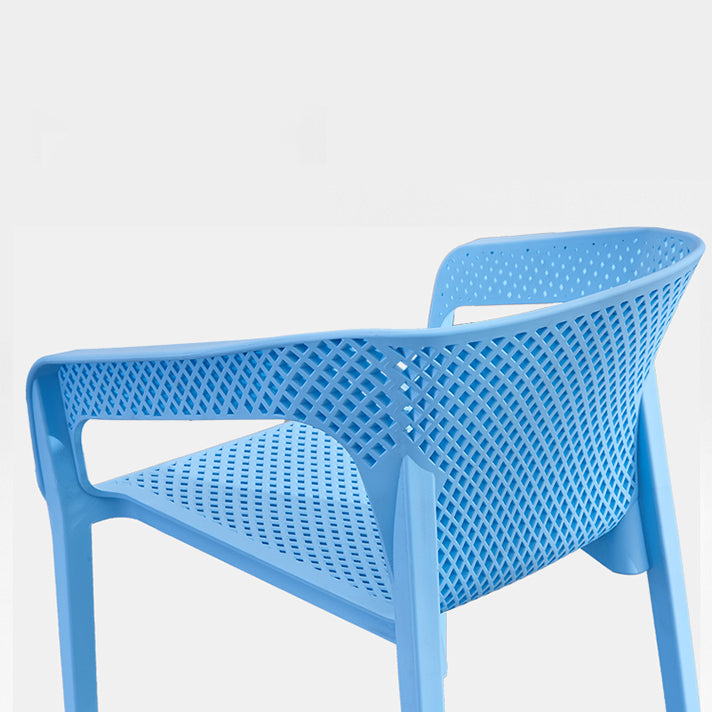 Contemporary Style Multicolor Dining Arm Chair Plastic Stacking Arm Chair Clearhalo ' kitchen&dining_furn' 'Dining Chairs' 'Dining Tables & Seating' 'dining_chair' 'furn' 'furn_dining_chair' 'Furniture' 'furniture_dining_chair' 'Kitchen & Dining Furniture' 'kitchen' 3541895