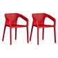 Contemporary Style Multicolor Dining Arm Chair Plastic Stacking Arm Chair Red 2 Piece Set Clearhalo ' kitchen&dining_furn' 'Dining Chairs' 'Dining Tables & Seating' 'dining_chair' 'furn' 'furn_dining_chair' 'Furniture' 'furniture_dining_chair' 'Kitchen & Dining Furniture' 'kitchen' 3541899