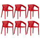 Contemporary Style Multicolor Dining Arm Chair Plastic Stacking Arm Chair Red 6 Piece Set Clearhalo ' kitchen&dining_furn' 'Dining Chairs' 'Dining Tables & Seating' 'dining_chair' 'furn' 'furn_dining_chair' 'Furniture' 'furniture_dining_chair' 'Kitchen & Dining Furniture' 'kitchen' 3541902