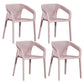 Contemporary Style Multicolor Dining Arm Chair Plastic Stacking Arm Chair Pink 4 Piece Set Clearhalo ' kitchen&dining_furn' 'Dining Chairs' 'Dining Tables & Seating' 'dining_chair' 'furn' 'furn_dining_chair' 'Furniture' 'furniture_dining_chair' 'Kitchen & Dining Furniture' 'kitchen' 3541904