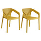 Contemporary Style Multicolor Dining Arm Chair Plastic Stacking Arm Chair Yellow 2 Piece Set Clearhalo ' kitchen&dining_furn' 'Dining Chairs' 'Dining Tables & Seating' 'dining_chair' 'furn' 'furn_dining_chair' 'Furniture' 'furniture_dining_chair' 'Kitchen & Dining Furniture' 'kitchen' 3541906