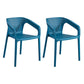 Contemporary Style Multicolor Dining Arm Chair Plastic Stacking Arm Chair Blue 2 Piece Set Clearhalo ' kitchen&dining_furn' 'Dining Chairs' 'Dining Tables & Seating' 'dining_chair' 'furn' 'furn_dining_chair' 'Furniture' 'furniture_dining_chair' 'Kitchen & Dining Furniture' 'kitchen' 3541909