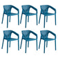 Contemporary Style Multicolor Dining Arm Chair Plastic Stacking Arm Chair Blue 6 Piece Set Clearhalo ' kitchen&dining_furn' 'Dining Chairs' 'Dining Tables & Seating' 'dining_chair' 'furn' 'furn_dining_chair' 'Furniture' 'furniture_dining_chair' 'Kitchen & Dining Furniture' 'kitchen' 3541911