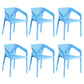 Contemporary Style Multicolor Dining Arm Chair Plastic Stacking Arm Chair Sky Blue 6 Piece Set Clearhalo ' kitchen&dining_furn' 'Dining Chairs' 'Dining Tables & Seating' 'dining_chair' 'furn' 'furn_dining_chair' 'Furniture' 'furniture_dining_chair' 'Kitchen & Dining Furniture' 'kitchen' 3541914