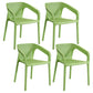 Contemporary Style Multicolor Dining Arm Chair Plastic Stacking Arm Chair Green 4 Piece Set Clearhalo ' kitchen&dining_furn' 'Dining Chairs' 'Dining Tables & Seating' 'dining_chair' 'furn' 'furn_dining_chair' 'Furniture' 'furniture_dining_chair' 'Kitchen & Dining Furniture' 'kitchen' 3541916