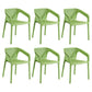 Contemporary Style Multicolor Dining Arm Chair Plastic Stacking Arm Chair Green 6 Piece Set Clearhalo ' kitchen&dining_furn' 'Dining Chairs' 'Dining Tables & Seating' 'dining_chair' 'furn' 'furn_dining_chair' 'Furniture' 'furniture_dining_chair' 'Kitchen & Dining Furniture' 'kitchen' 3541917