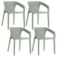 Contemporary Style Multicolor Dining Arm Chair Plastic Stacking Arm Chair Gray-Green 4 Piece Set Clearhalo ' kitchen&dining_furn' 'Dining Chairs' 'Dining Tables & Seating' 'dining_chair' 'furn' 'furn_dining_chair' 'Furniture' 'furniture_dining_chair' 'Kitchen & Dining Furniture' 'kitchen' 3541922