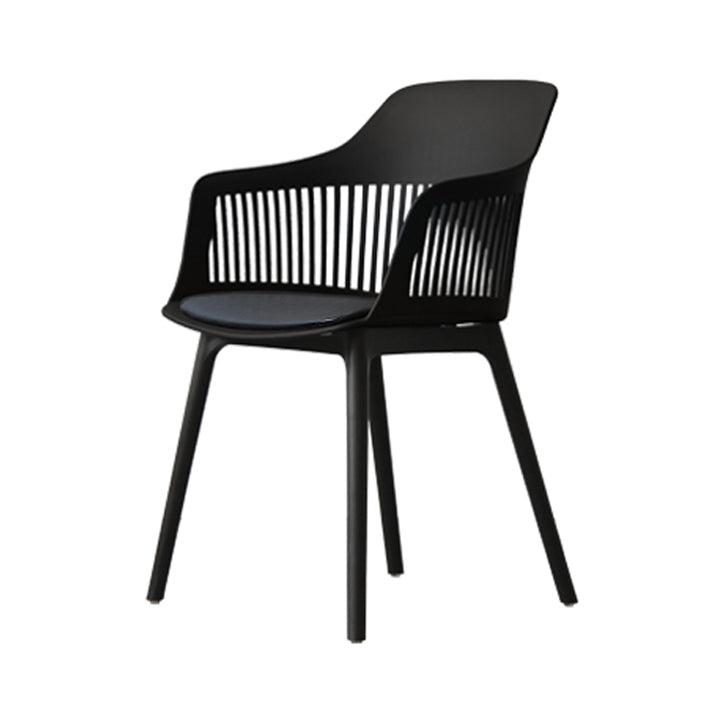 Nordic Style Plastic Dining Room Chair Windsor Back Side Chair for Home Use Black 1 Piece Clearhalo ' kitchen&dining_furn' 'Dining Chairs' 'Dining Tables & Seating' 'dining_chair' 'furn' 'furn_dining_chair' 'Furniture' 'furniture_dining_chair' 'Kitchen & Dining Furniture' 'kitchen' 3541925