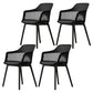 Nordic Style Plastic Dining Room Chair Windsor Back Side Chair for Home Use Black 4 Piece Set Clearhalo ' kitchen&dining_furn' 'Dining Chairs' 'Dining Tables & Seating' 'dining_chair' 'furn' 'furn_dining_chair' 'Furniture' 'furniture_dining_chair' 'Kitchen & Dining Furniture' 'kitchen' 3541929