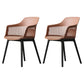 Nordic Style Plastic Dining Room Chair Windsor Back Side Chair for Home Use Brown 2 Piece Set Clearhalo ' kitchen&dining_furn' 'Dining Chairs' 'Dining Tables & Seating' 'dining_chair' 'furn' 'furn_dining_chair' 'Furniture' 'furniture_dining_chair' 'Kitchen & Dining Furniture' 'kitchen' 3541945