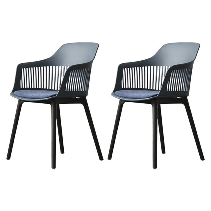 Nordic Style Plastic Dining Room Chair Windsor Back Side Chair for Home Use Blue 2 Piece Set Clearhalo ' kitchen&dining_furn' 'Dining Chairs' 'Dining Tables & Seating' 'dining_chair' 'furn' 'furn_dining_chair' 'Furniture' 'furniture_dining_chair' 'Kitchen & Dining Furniture' 'kitchen' 3541948