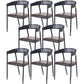 Industrial Dining Chair Open Arm Back Chair with 4 Black Metal Legs for Home Use Dark Coffee 8 Piece Set Clearhalo ' kitchen&dining_furn' 'Dining Chairs' 'Dining Tables & Seating' 'dining_chair' 'furn' 'furn_dining_chair' 'Furniture' 'furniture_dining_chair' 'Kitchen & Dining Furniture' 'kitchen' 3541954