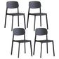 Plastic Contemporary RestaurantSide Chair Colorful Stacking Dining Chair Black Design 1 4 Piece Set Clearhalo ' kitchen&dining_furn' 'Dining Chairs' 'Dining Tables & Seating' 'dining_chair' 'furn' 'furn_dining_chair' 'Furniture' 'furniture_dining_chair' 'Kitchen & Dining Furniture' 'kitchen' 3541965