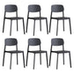 Plastic Contemporary RestaurantSide Chair Colorful Stacking Dining Chair Black Design 1 6 Piece Set Clearhalo ' kitchen&dining_furn' 'Dining Chairs' 'Dining Tables & Seating' 'dining_chair' 'furn' 'furn_dining_chair' 'Furniture' 'furniture_dining_chair' 'Kitchen & Dining Furniture' 'kitchen' 3541968