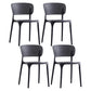 Plastic Contemporary RestaurantSide Chair Colorful Stacking Dining Chair Black Design 2 4 Piece Set Clearhalo ' kitchen&dining_furn' 'Dining Chairs' 'Dining Tables & Seating' 'dining_chair' 'furn' 'furn_dining_chair' 'Furniture' 'furniture_dining_chair' 'Kitchen & Dining Furniture' 'kitchen' 3541971