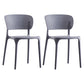 Plastic Contemporary RestaurantSide Chair Colorful Stacking Dining Chair Grey Design 2 2 Piece Set Clearhalo ' kitchen&dining_furn' 'Dining Chairs' 'Dining Tables & Seating' 'dining_chair' 'furn' 'furn_dining_chair' 'Furniture' 'furniture_dining_chair' 'Kitchen & Dining Furniture' 'kitchen' 3541982
