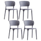 Plastic Contemporary RestaurantSide Chair Colorful Stacking Dining Chair Grey Design 2 4 Piece Set Clearhalo ' kitchen&dining_furn' 'Dining Chairs' 'Dining Tables & Seating' 'dining_chair' 'furn' 'furn_dining_chair' 'Furniture' 'furniture_dining_chair' 'Kitchen & Dining Furniture' 'kitchen' 3541983