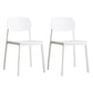 Plastic Contemporary RestaurantSide Chair Colorful Stacking Dining Chair White Design 1 2 Piece Set Clearhalo ' kitchen&dining_furn' 'Dining Chairs' 'Dining Tables & Seating' 'dining_chair' 'furn' 'furn_dining_chair' 'Furniture' 'furniture_dining_chair' 'Kitchen & Dining Furniture' 'kitchen' 3541988