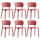 Plastic Contemporary RestaurantSide Chair Colorful Stacking Dining Chair Red Design 2 6 Piece Set Clearhalo ' kitchen&dining_furn' 'Dining Chairs' 'Dining Tables & Seating' 'dining_chair' 'furn' 'furn_dining_chair' 'Furniture' 'furniture_dining_chair' 'Kitchen & Dining Furniture' 'kitchen' 3541997