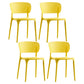 Plastic Contemporary RestaurantSide Chair Colorful Stacking Dining Chair Yellow Design 2 4 Piece Set Clearhalo ' kitchen&dining_furn' 'Dining Chairs' 'Dining Tables & Seating' 'dining_chair' 'furn' 'furn_dining_chair' 'Furniture' 'furniture_dining_chair' 'Kitchen & Dining Furniture' 'kitchen' 3542002