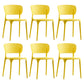 Plastic Contemporary RestaurantSide Chair Colorful Stacking Dining Chair Yellow Design 2 6 Piece Set Clearhalo ' kitchen&dining_furn' 'Dining Chairs' 'Dining Tables & Seating' 'dining_chair' 'furn' 'furn_dining_chair' 'Furniture' 'furniture_dining_chair' 'Kitchen & Dining Furniture' 'kitchen' 3542003