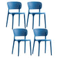 Plastic Contemporary RestaurantSide Chair Colorful Stacking Dining Chair Blue Design 2 4 Piece Set Clearhalo ' kitchen&dining_furn' 'Dining Chairs' 'Dining Tables & Seating' 'dining_chair' 'furn' 'furn_dining_chair' 'Furniture' 'furniture_dining_chair' 'Kitchen & Dining Furniture' 'kitchen' 3542005
