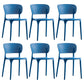 Plastic Contemporary RestaurantSide Chair Colorful Stacking Dining Chair Blue Design 2 6 Piece Set Clearhalo ' kitchen&dining_furn' 'Dining Chairs' 'Dining Tables & Seating' 'dining_chair' 'furn' 'furn_dining_chair' 'Furniture' 'furniture_dining_chair' 'Kitchen & Dining Furniture' 'kitchen' 3542006