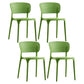 Plastic Contemporary RestaurantSide Chair Colorful Stacking Dining Chair Green Design 2 4 Piece Set Clearhalo ' kitchen&dining_furn' 'Dining Chairs' 'Dining Tables & Seating' 'dining_chair' 'furn' 'furn_dining_chair' 'Furniture' 'furniture_dining_chair' 'Kitchen & Dining Furniture' 'kitchen' 3542008
