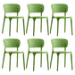 Plastic Contemporary RestaurantSide Chair Colorful Stacking Dining Chair Green Design 2 6 Piece Set Clearhalo ' kitchen&dining_furn' 'Dining Chairs' 'Dining Tables & Seating' 'dining_chair' 'furn' 'furn_dining_chair' 'Furniture' 'furniture_dining_chair' 'Kitchen & Dining Furniture' 'kitchen' 3542009