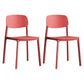 Plastic Contemporary RestaurantSide Chair Colorful Stacking Dining Chair Red Design 1 2 Piece Set Clearhalo ' kitchen&dining_furn' 'Dining Chairs' 'Dining Tables & Seating' 'dining_chair' 'furn' 'furn_dining_chair' 'Furniture' 'furniture_dining_chair' 'Kitchen & Dining Furniture' 'kitchen' 3542010