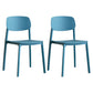 Plastic Contemporary RestaurantSide Chair Colorful Stacking Dining Chair Blue Design 1 2 Piece Set Clearhalo ' kitchen&dining_furn' 'Dining Chairs' 'Dining Tables & Seating' 'dining_chair' 'furn' 'furn_dining_chair' 'Furniture' 'furniture_dining_chair' 'Kitchen & Dining Furniture' 'kitchen' 3542013